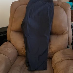 Cropped dress pants-Navy